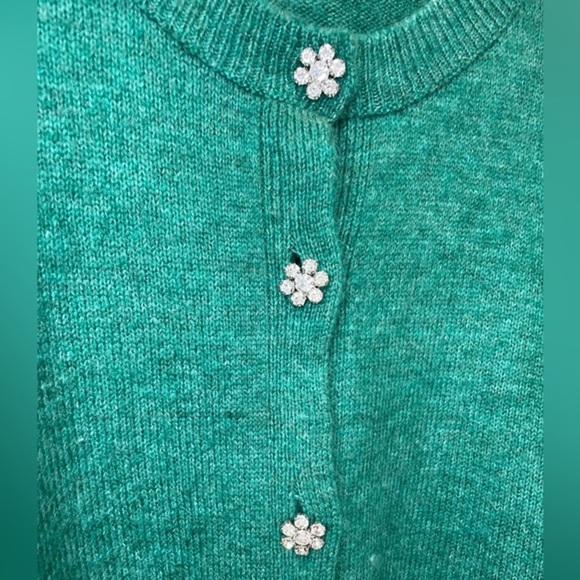 ZARA KNIT CARDIGAN WITH RHINESTONE‎ BUTTONS - Picture 5 of 7